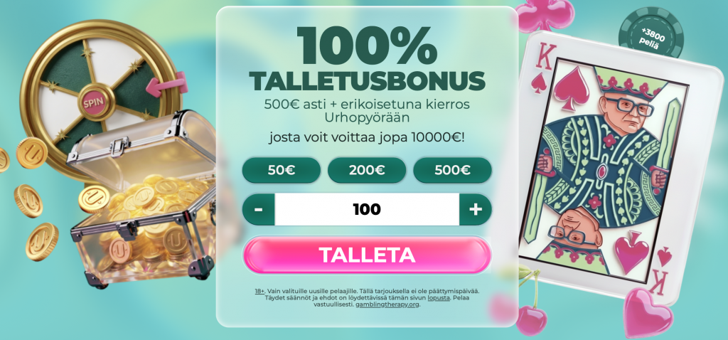 Urho-nimisen Revolut pikakasinon tervetuliaistarjous.